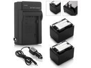 ML 2 x Decoded BP 727 Battery Charger For Canon Vixia HFM50 HFM32 HFM500 R400 R42