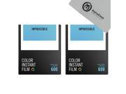 2 PACK Impossible Color Instant Film for 600 16 Exposures JC Wolf FiberCloth