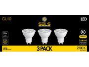 SELS LED GU10 Led Spotlight 5 Watts 350 Lumens UL 2700K Soft White 3 Pack