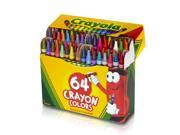 Crayola 64 Ct Crayons Colors Built In Sharpener Flip top Box 52 0064