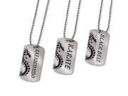 Dog Tags Necklace Karate Martial Arts Black Belt taekwondo c132687