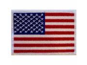 American Flag with White Trim Patch