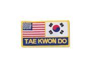 US Korea Flags Tae Kwon Do Patch c0810TKD