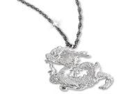 Dragon Nickel Plated Necklace Karate Martial Arts c134761