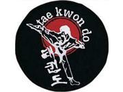 Taekwondo Kicker Round Patch b2404