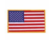 American Flag with Gold Trim Patch 08 002