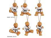 Gingerbread Men Martial Arts Christmas Ornament Sets