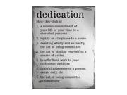Dedication Definition Poster