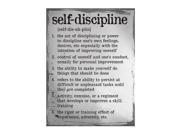 Self Discipline Definition Poster