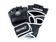 Proforce Gladiator Synthetic Leather MMA Fight Gloves Black and White