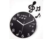 Mid Century Decor Music Note Clock