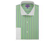 Bentley Green Slim Fit Mens Dress Shirt XL 36 37