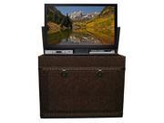 The Elevate™ Vintage Trunk Touchstone s Leather Wrapped TV Lift Cabinet