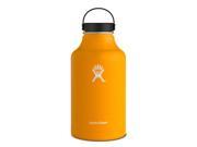 Hydro Flask 64 oz Vacuum Insulated Stainless Steel Beer Growler Water Bottle Wide Mouth w Flex Cap Mango