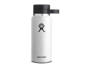 Hydro Flask 32 oz Vacuum Insulated Stainless Steel Beer Growler Wide Mouth w Growler Cap White