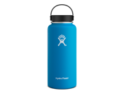 Hydro Flask 32 oz Vacuum Insulated Stainless Steel Water Bottle Wide Mouth w Flex Cap Pacific