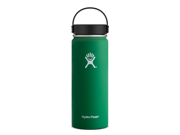 Hydro Flask 18 oz Vacuum Insulated Stainless Steel Water Bottle Wide Mouth w Flex Cap Forest