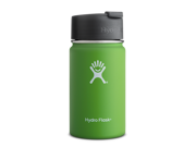 Hydro Flask 12 oz Vacuum Insulated Stainless Steel Water Bottle Wide Mouth w Hydro Flip Cap Kiwi
