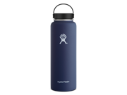 Hydro Flask 40 oz Vacuum Insulated Stainless Steel Water Bottle Wide Mouth w Flex Cap Cobalt