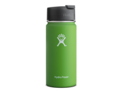 Hydro Flask 16 oz Vacuum Insulated Stainless Steel Water Bottle Wide Mouth w Hydro Flip Cap Kiwi