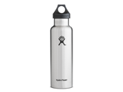 Hydro Flask 18 oz Vacuum Insulated Stainless Steel Water Bottle Standard Mouth w Loop Cap Stainless