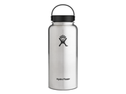 Hydro Flask 32 oz Vacuum Insulated Stainless Steel Water Bottle Wide Mouth w Flex Cap Stainless