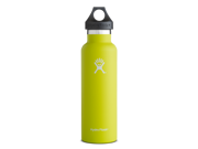 Hydro Flask 21 oz Vacuum Insulated Stainless Steel Water Bottle Standard Mouth w Loop Cap Citron