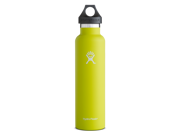 Hydro Flask 24 oz Vacuum Insulated Stainless Steel Water Bottle Standard Mouth w Loop Cap Citron