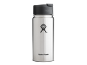 Hydro Flask 16 oz Vacuum Insulated Stainless Steel Water Bottle Wide Mouth w Hydro Flip Cap Stainless