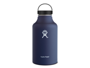 Hydro Flask 64 oz Vacuum Insulated Stainless Steel Beer Growler Water Bottle Wide Mouth w Flex Cap Cobalt