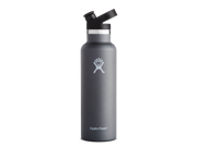 Hydro Flask 21 oz Vacuum Insulated Stainless Steel Water Bottle Standard Mouth w Sport Cap Graphite
