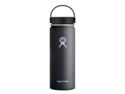 Hydro Flask 18 oz Vacuum Insulated Stainless Steel Water Bottle Wide Mouth w Flex Cap Black