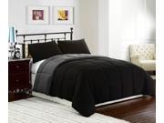 Black Grey KING Size 3 Piece Reversible Down Alternative Comforter Set by Cozy Beddings