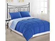 Royal Blue Light Blue TWIN Size 2 Piece Reversible Down Alternative Comforter Set by Cozy Beddings