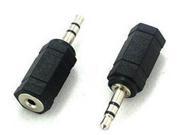 10pcs lot Audio Converter Stereo Jack Plug 3.5mm Male to 2.5mm Female Adaptor