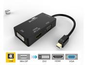 3in 1 1.2V Mini DP Thunderbolt to HDMI VGA DVI HDTV Cable Converter 4K*2K