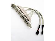 4 Port USB2.0 Motherboard Rear Panel Expansion Bracket Host Adapter