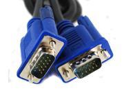 1ft 15 Pins VGA Male to Male Extension Cable M M Converter for PC TV Monitor 15P