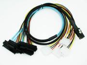 black LSI 3Ware SAS cable SFF 8087 to SFF 8482 power x4 SAS 10gbps sas Cable