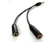 3.5mm Y Male to Female Splitter Cable Audio Adapter Jack for Earphone Headphone