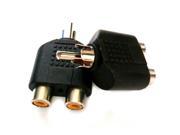 RCA Splitter Y One Male to Two Female AV Audio Video Converter Adapter