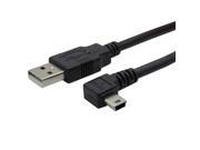6FT Mini USB B Type 5pin Male Left Angled 90 Degree to USB 2.0 Male Data Cable
