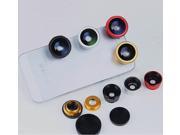 Universal 3 in 1 Clip on Lens Kit Fisheye 180° Wide Angle 0.67X Macro 10X Blue