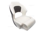 High back seat SPRINGFIELD Deluxe Sport Bucket Chair with Bolster Flips up White Charcoal 716288