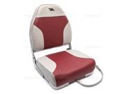 High back fold down seat WISE High Back Plastic Frame Fold Down Seat Gray Red 735305