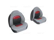 Folding stool with back WISE Bass Bucket Seat Gray light Dark gray Red 755001