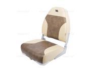 High back fold down seat WISE High Back Plastic Frame Fold Down Seat Sand Brown 735306