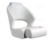 High back seat SPRINGFIELD Deluxe Sport Bucket Chair with Bolster Flips up White 716290