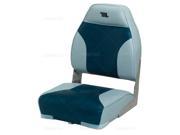 High back fold down seat WISE High Back Plastic Frame Fold Down Seat Gray Navy 735304