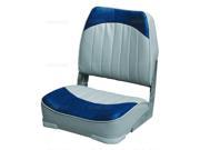 Fold Down Seat WISE Economy Fold Down Boat Seat Gray Navy 735313